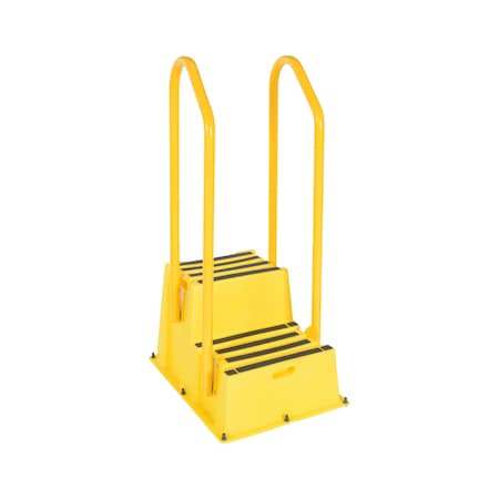 Vestil 2 Steps, 57.5 Overall Height, Polyethylene, Yellow SPN-2-YL-HR
